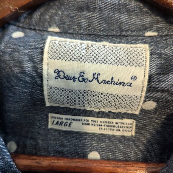 DEUS EX MACHINA - Polka dot short sleeve shirt - Sz L - Picture 5 of 6